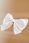 Thumbnail View 3: Christine Elizabeth Calliope Pearl and Silk Bow Barrette