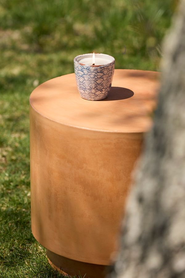 Slide View: 3: Concrete Barrel Side Table