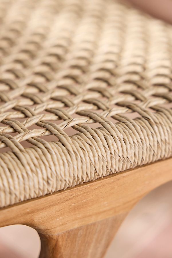 Slide View: 3: Havana Open Weave Two Seat Armless Bench