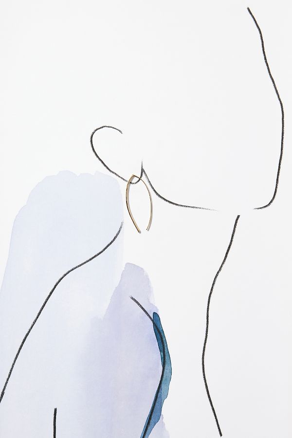 Slide View: 3: Rachel Reid Jewelry Pavé Diamond Wire Earrings