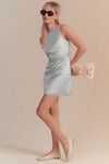 Thumbnail View 1: BHLDN Alice High-Neck Stretch Satin Mini Dress