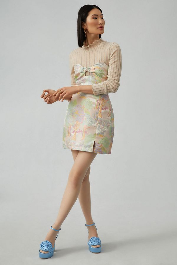 Slide View: 1: Maeve Strapless Bow Mini Dress