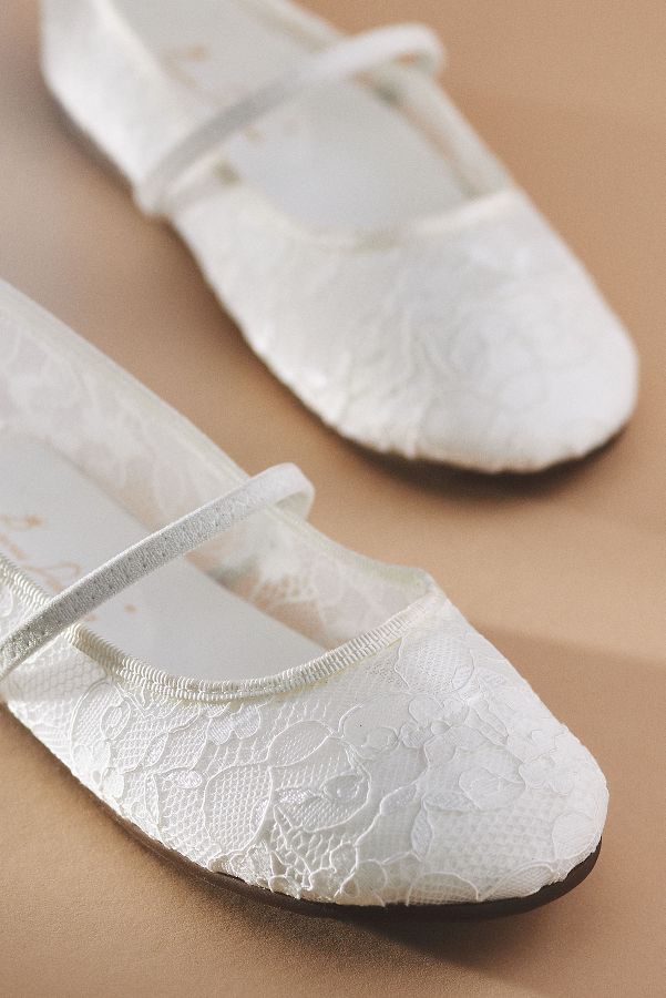 Slide View: 3: Princess Daliana Lace Flower Girl Flats