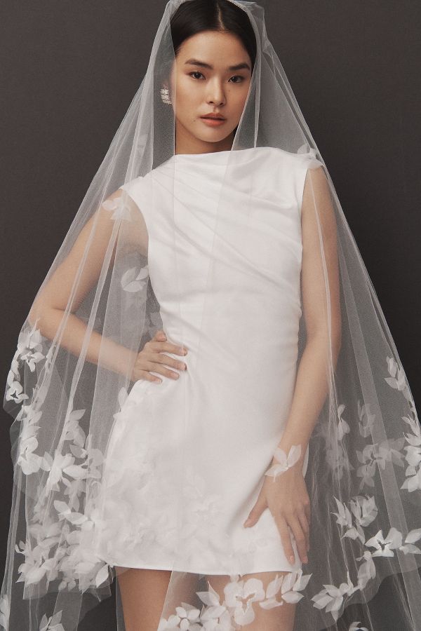 Slide View: 3: Blossom Veils 3D Floral Cathedral Veil