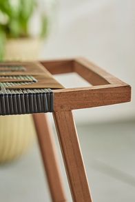 Slide View: 4: Havana Wicker + Teak Stool