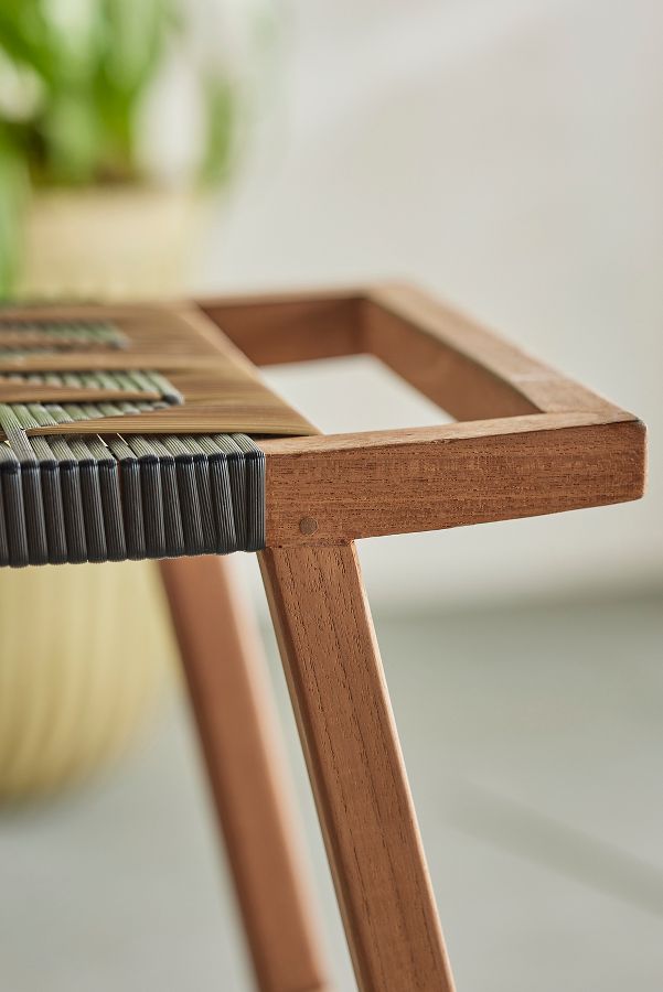 Slide View: 4: Havana Wicker + Teak Stool