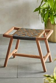 Slide View: 1: Havana Wicker + Teak Stool