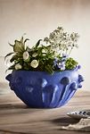 Thumbnail View 2: Knobby Blue Stoneware Bowl Planter