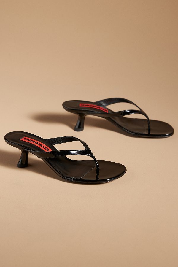 Slide View: 3: SIMONMILLER Beep Heeled Thong Sandals