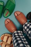 Thumbnail View 1: SIMONMILLER Woven Faux-Leather Bubble Slide Sandals