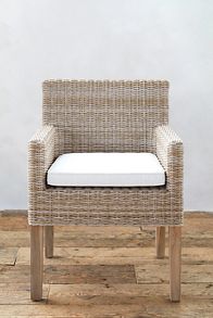 Slide View: 1: Ridgeline Wicker + Teak Armchair