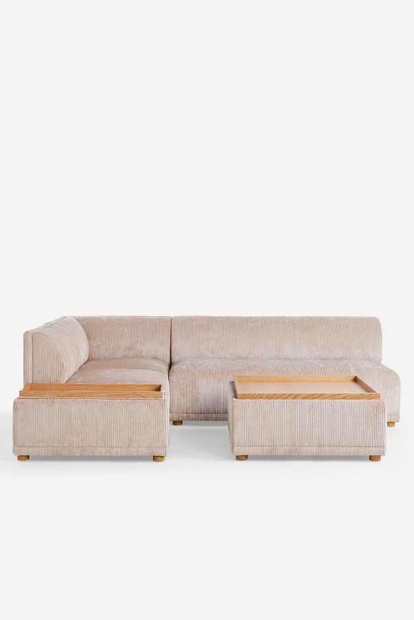 Slide View: 2: Celine Corduroy Large Storage Ottoman