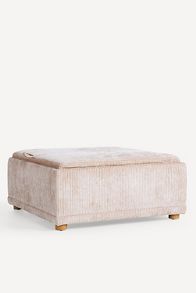 Slide View: 1: Corduroy Celine Large Storage Ottoman