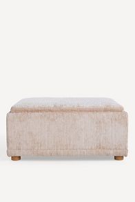 Slide View: 4: Corduroy Celine Large Storage Ottoman