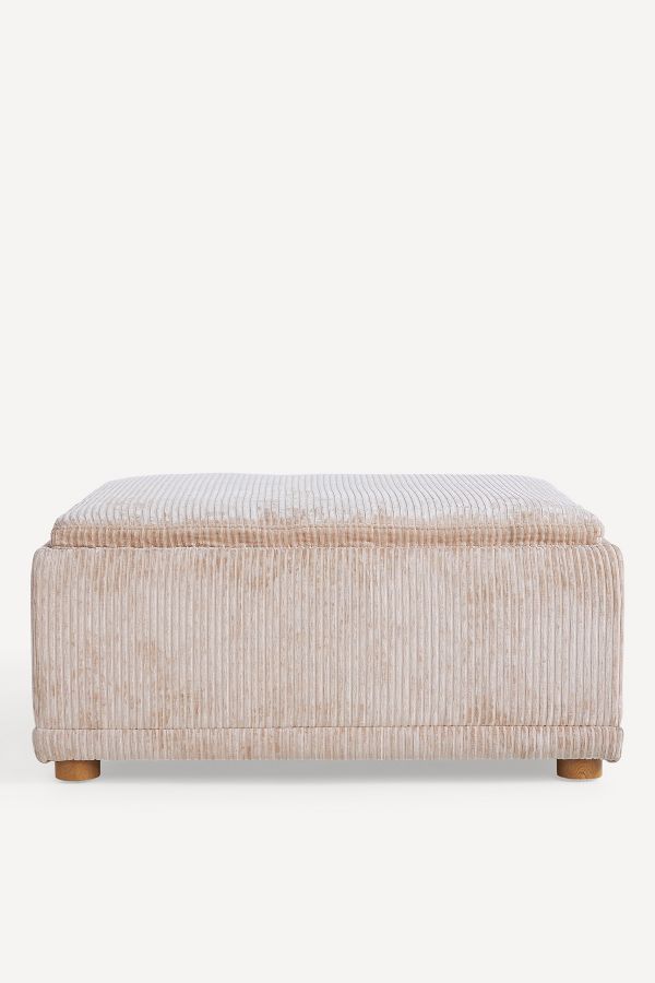 Slide View: 4: Celine Corduroy Large Storage Ottoman