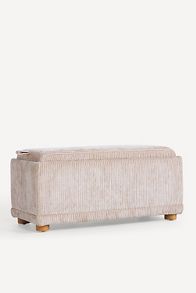 Slide View: 1: Corduroy Celine Small Storage Ottoman