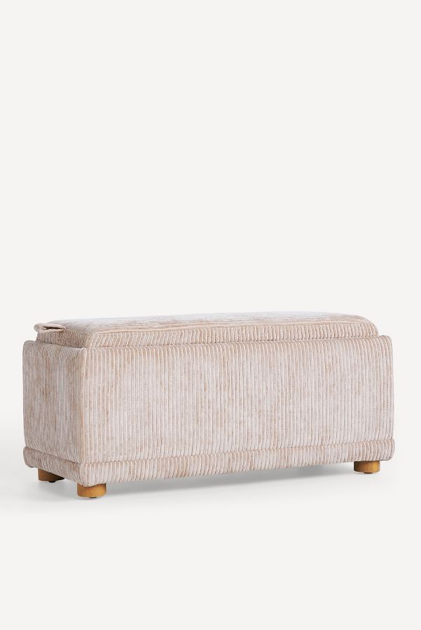 Slide View: 1: Celine Corduroy Small Storage Ottoman