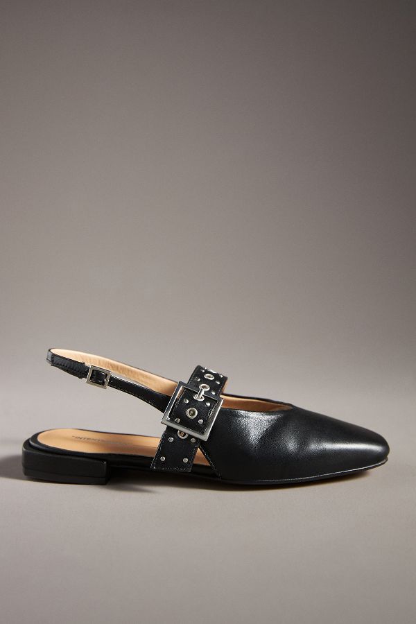 Slide View: 2: Intentionally Blank Pearl Slingback Flats