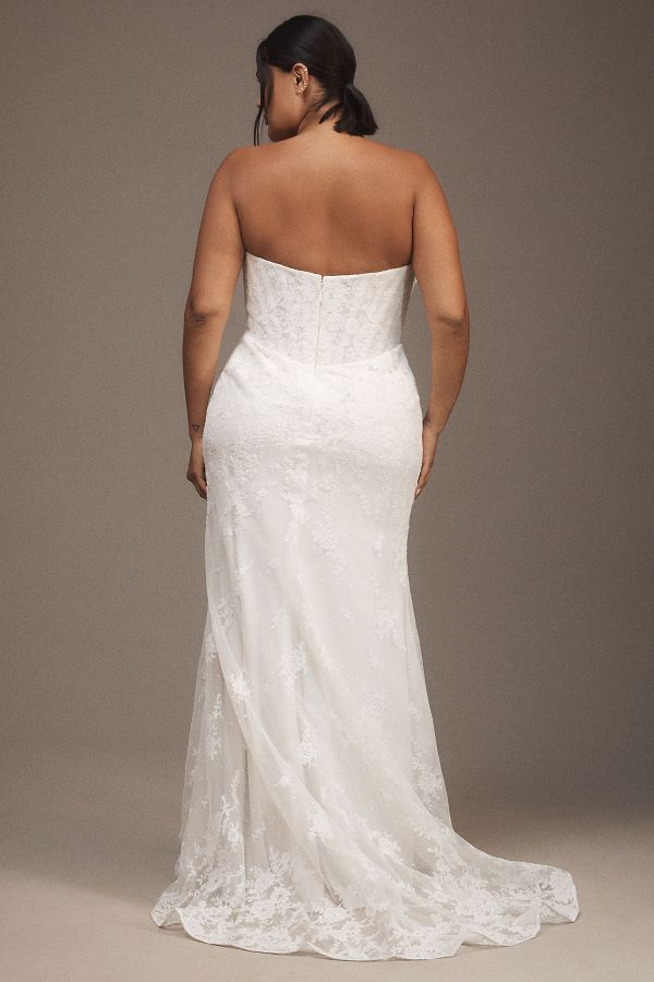 Slide View: 6: Watters Emilia Strapless Corset Wedding Gown