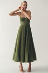 Thumbnail View 2: Hutch Amara Corset Pleated Tulle Fit & Flare Midi Dress