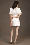 Thumbnail View 3: BHLDN Leila Deep-V Flutter-Sleeve Satin A-Line Mini Dress