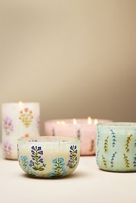 Slide View: 2: Astrid Fresh Hibiscus & Pink Guava Glass Candle