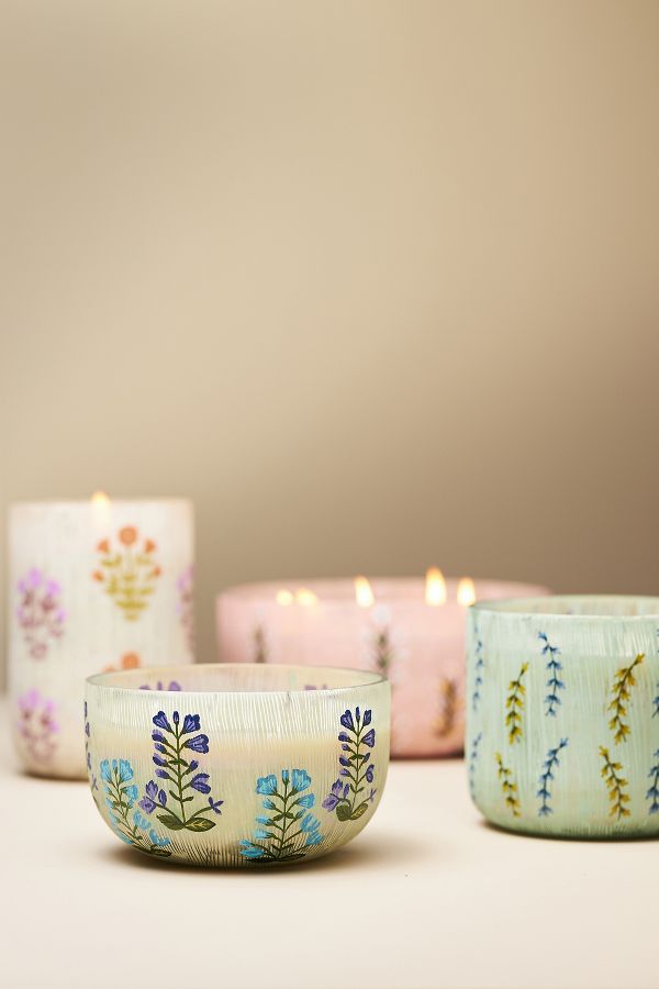 Slide View: 2: Astrid Fresh Hibiscus & Pink Guava Glass Candle