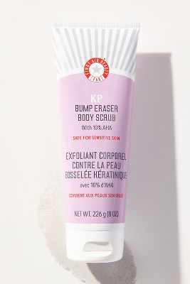 First Aid Beauty KP Bump Eraser Body Scrub with 10% AHA Body Exfoliant for Keratosis Pilaris