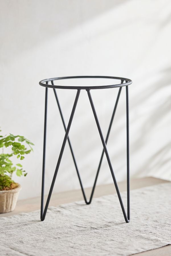 Slide View: 2: Tripod Plant Stand, Large