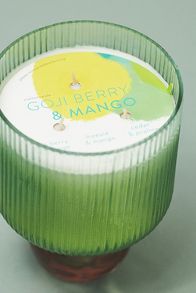 Slide View: 3: Pedestal Fruity Goji Berry & Mango Glass Candle