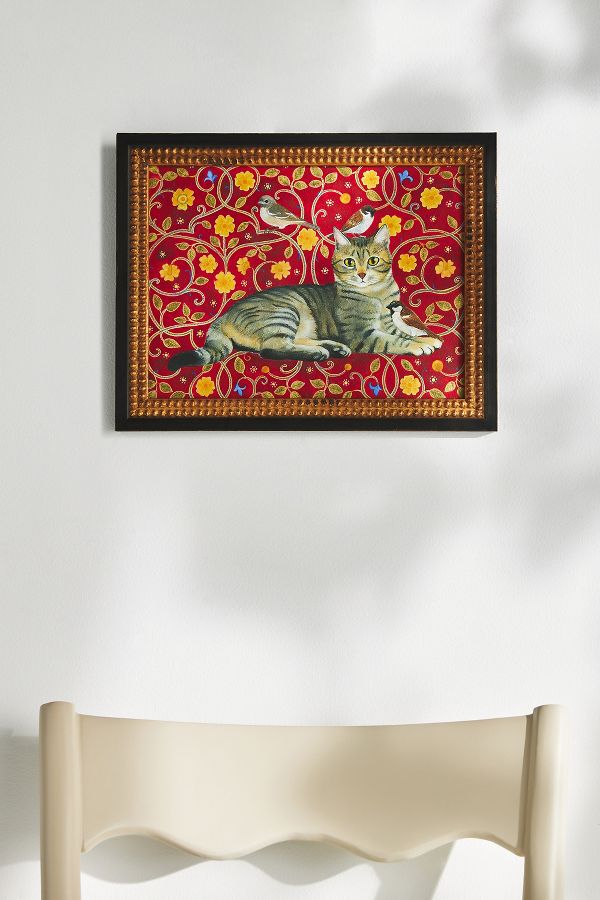 Slide View: 1: The Lazy Pussy Cat Wall Art