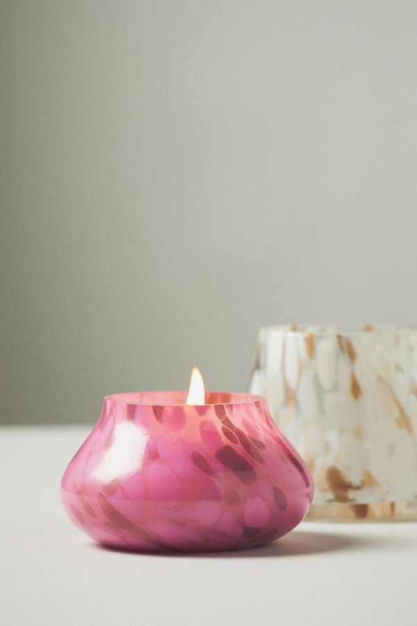 Slide View: 1: Cheena Fruity Lychee & Pink Dragon Fruit Glass Mushroom Lamp Candle