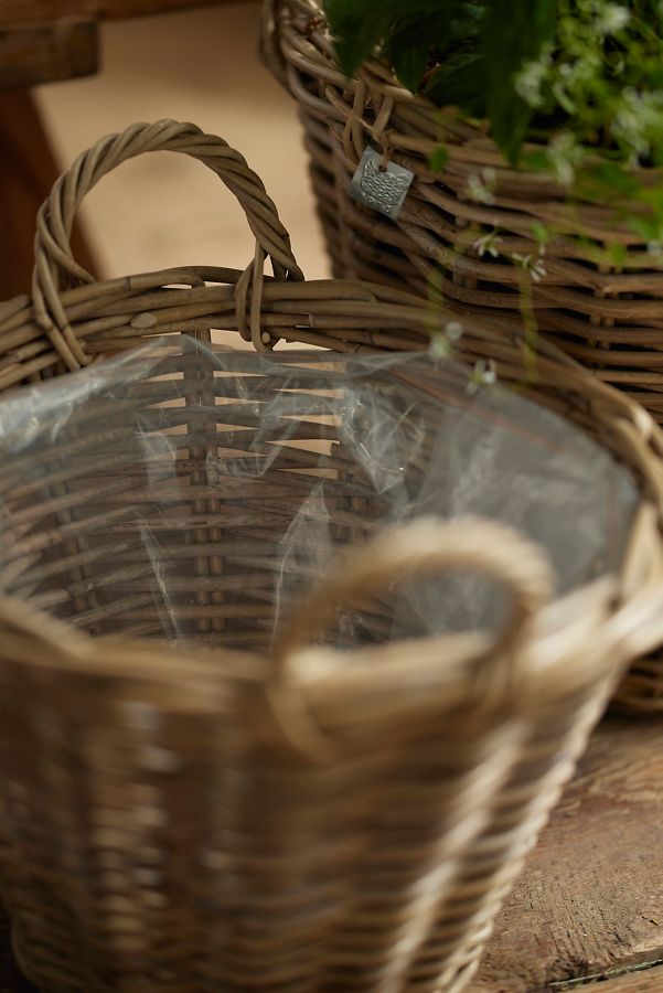 Slide View: 8: Rattan Tapered Basket Planter