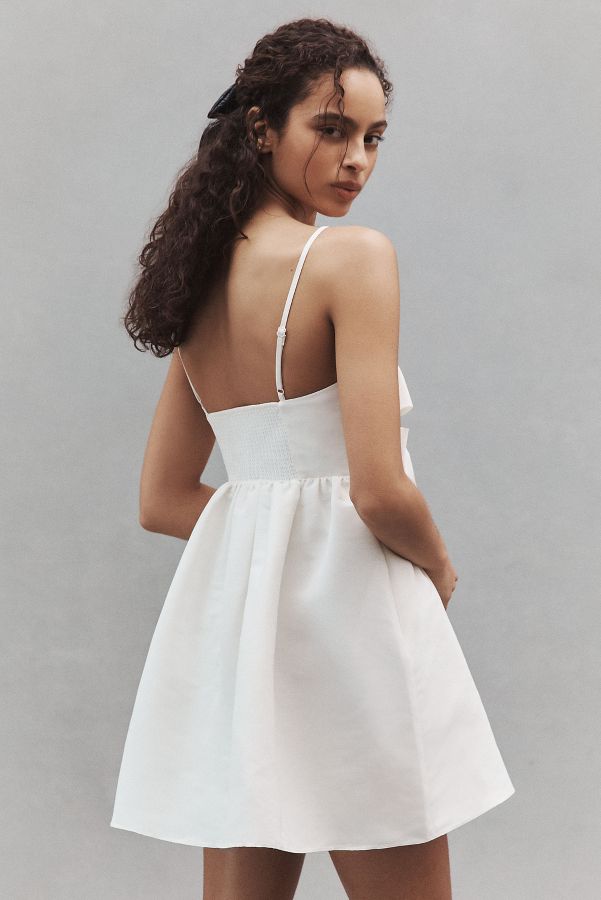 Slide View: 3: Sachin & Babi Sloane Taffeta Double-Bow Pleated Mini Dress