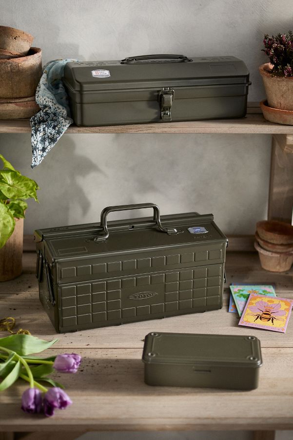 Slide View: 6: Toyo Steel Large Seed Storage Box, Green