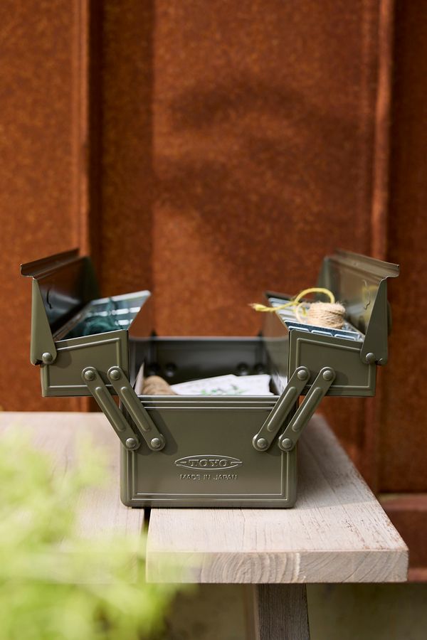 Slide View: 4: Toyo Steel Large Seed Storage Box, Green