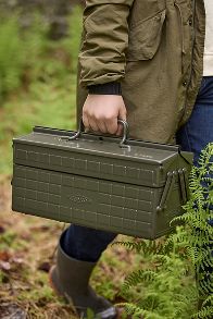 Slide View: 2: Toyo Steel Large Seed Storage Box, Green