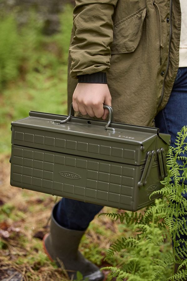 Slide View: 2: Toyo Steel Large Seed Storage Box, Green