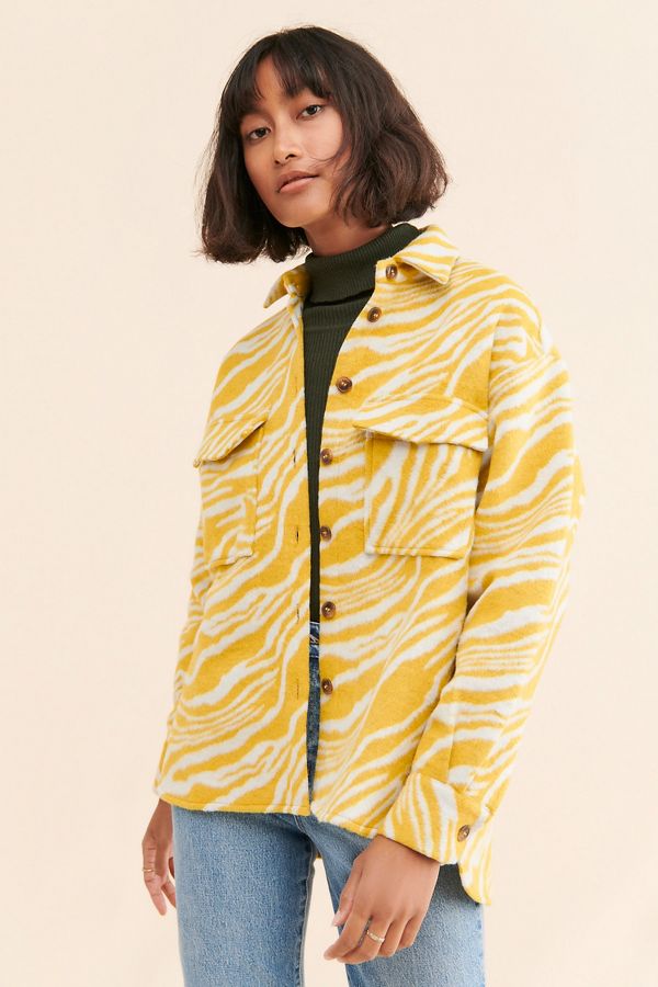 Slide View: 1: RAHI Zebra Shirt Jacket