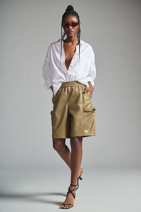 Slide View: 4: Oversized Poplin Shirt