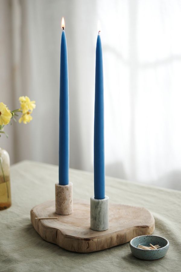 Slide View: 3: Unscented Taper Candle Set