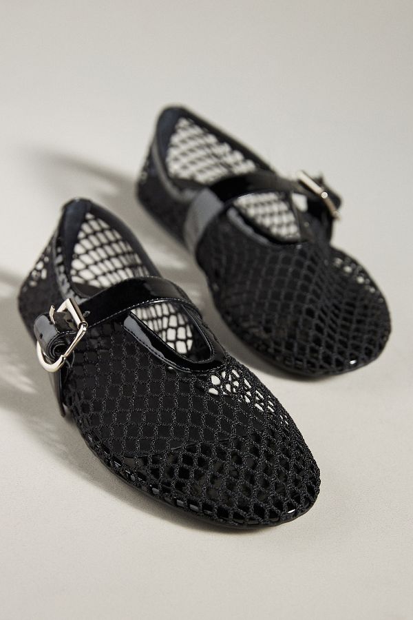 Slide View: 2: Jeffrey Campbell Netted Flats