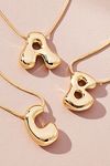 Thumbnail View 3: Gold-Plated Bubble Letter Monogram Necklace