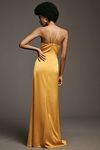 Thumbnail View 3: Liv Foster Satin Halter Ruched Gown