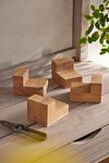 Thumbnail View 4: Square Teak Pot Feet, Set of 4