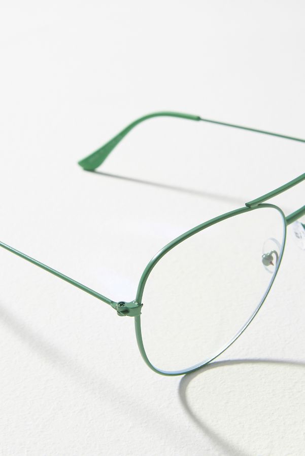 Slide View: 3: Matte Wire Aviator Glasses