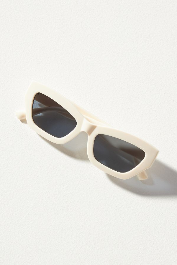 Slide View: 2: Blocked Cat-Eye Sunglasses