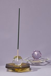 Slide View: 2: Cut Glass Incense Holder