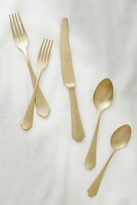 Slide View: 1: Mepra Dolce Vita Champagne Flatware 5-Piece Place Setting