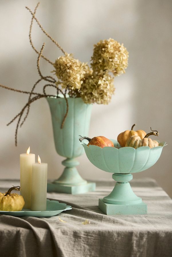 Slide View: 4: Antiqued Metal Urn Vase